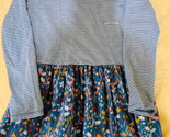 Carter&#39;s Dress Size 8 Shirt Knit Blue Stripe Top Floral Cotton Skirt Modest - £11.77 GBP