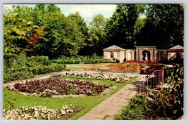 Postcard Flower Display Kingwood Center Mansfield Ohio OH Curt Teich Color - £3.51 GBP