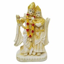 Multicolor Polyresin Lord Radha Krishna Statue Idol - £24.61 GBP