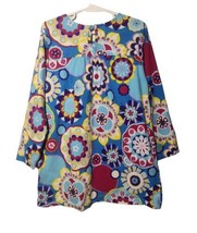 Hanna Andersson Girls Jersey Knit Dress Sz 120 6/7 Boho Floral Colorful ... - £12.90 GBP