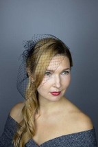 Birdcage veil / russian veil / elegant couture classical bridal veil black or wh - $23.00