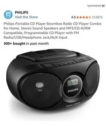 Portable Black Stereo System Boombox With Cd Player Usb Fm Radio And Hea... - €38,45 EUR Portable Black Stereo System Boombox With Cd Player Usb Fm Radio And Hea... - €38,45 EUR