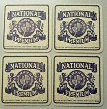 Vintage 1950s Carling National Beer Set of 4 coaster Baltimore, MD  3.5&quot; PB61 - £7.04 GBP
