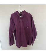 Ariat Shirt Mens XL Pro Series  Purple Plaid Pocket Button Western Long ... - $14.36