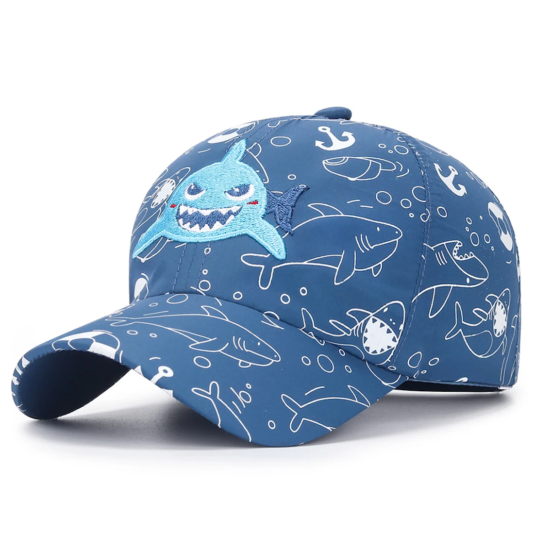 Ht quick drying sun hat cute shark design adjustable toddler baseball cap uv protection thumb200