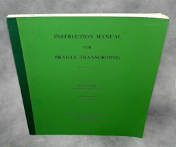 Instruction Manual for Braille Transcribing Maxine Dorf - Earl Scharry Book 1971 - £10.23 GBP