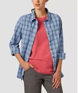 $39 Wrangler Blue Plaid Riggs Pocket Button-Up Size Medium - €17,19 EUR