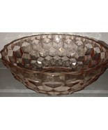 Pink Depression Jeanette Glass 6.75&quot; Cube Cubist Optic Pattern Bowl Diam... - £14.33 GBP