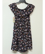 Young USA Women&#39;s Black Floral Flutter Round Neckline Casual Mini Dress ... - $14.30 CAD