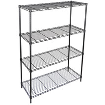 Wire Shelving Rack Shelf 4-Tier Household Kitchen Storage Metal Shelf Organizer - £65.53 GBP