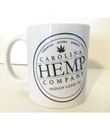 Carolina Hemp Company Mug White Ceramic w/ Green Logo  10 oz. 4&quot;H, 3&quot;W - £8.59 GBP