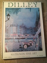 043 VINTAGE RAMON DILLEY Matignon Fine Art Poster Paris Framed 28x20 1990&#39;s - $799.99
