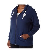 Champion Womens Plus 3X Navy Blue Heritage Zip Up Hooded Jacket NWT DG28 - $39.19