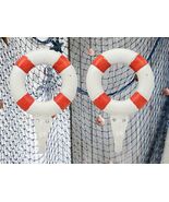 Cast Iron Nautical Coastal Lifeguard Life Ring Buoy Wall Hook Accent Set... - $547.38 MXN