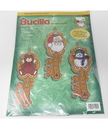 VTG Cross Stitch Bucilla Christmas Key Trio Ornaments 84290 Perforated P... - $12.86