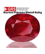 GRS CERTIFIED 6 CT NATURAL BURMA RUBY PIGEONS BLOOD RED OVAL GEMSTONE. - £148,339.54 GBP