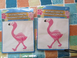 Set of 2 Inflatable Flamingos--31&quot; tall--New in Package - £2.37 GBP