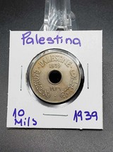 PALESTINA COIN   Km# 4 ~ 10 Mils 1939 ~  Toned Circulated - $11.87