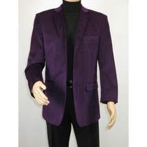 Men's Velvet Sports Coat Grammy Amy Award By BASSIRI , LEONARDI Style J1042 Plum image 2