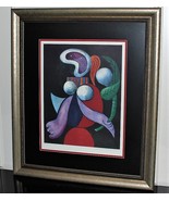 Pablo Picasso Woman with Flower Limited Edition Framed 34” x 40” Print, ... - £586.38 GBP