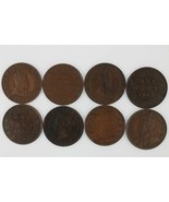 1888-1919 Canada Large Cent 8-coin Set // Bronze // Elizabeth George Edward - £45.89 GBP
