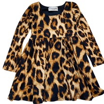 Les Tout Petits Sz 6 Girls Cheetah Print Fully Lined Dress - £30.19 GBP