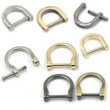 Bluemoona 5 Pcs - 15mm Metal Dee Ring Screw Detachable Belt Webbing Bag Buckle D - $6.55