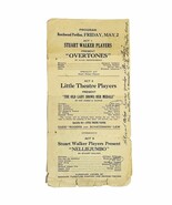 Vtg Theater Program Will Geer Stuart Walker James M Barrie Beechwood Pav... - $19.53 CAD