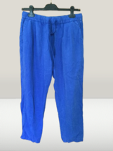 NWOT ZARA INDIGO LINEN CAPRI PANTS W/POCKETS - M - $656.24 MXN