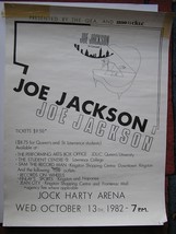 Joe Jackson 1982 Poster Kingston Ontario Canada Queen&#39;s University 24*18 Inch - £70.37 GBP