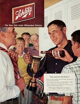 Schlitz Light Beer Advertising Metal  Sign 8x12in Vintage Mancave Man Ca... - $24.74