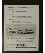 Vintage 1961 Piper Aztec Airplane Piper Aircraft Corp Full Page Original Ad - £5.22 GBP