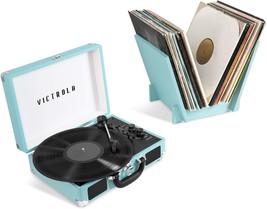 Victrola Journey+ Bluetooth Suitcase Record Player with Matching Record Stand - £73.08 GBP