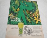 Come Discover Kotex Kotique Female Art Green Flowers Vintage Print Ad 1969 - £7.95 GBP