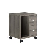 Modern Rolling Brown Laminate Office File Cabinet &amp; Printer Cart Storage - $2,493.81 MXN