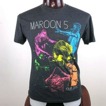 Maroon 5 2015 Tour Mens M Graphic T Shirt Gray Short Sleeves - £24.50 GBP