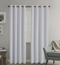 Light Gray Energy Saver Shade Room Darkening Blackout Curtain Panel Set