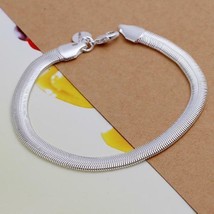 Fashion 925 Sterling Silver Plated Bracelet Jewelry 5MM CHAIN Snake bracelet - £5.49 GBP