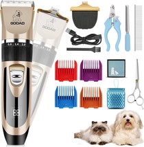 Dog Clippers Grooming Kit and Paw Trimmer,Low Noise,Electric - £39.48 GBP