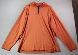 Tommy Bahama Sweatshirt Men Size Large Orange Cotton Long Sleeve Logo 1/... - $22.05
