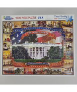 Vtg White House Puzzle White Mountain 1000 Pc 940S 1600 PA Ave RARE COMP... - $1,279.74 MXN