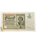 1929 Germany 5 Mark (F Fine Plus Condition - $67.57