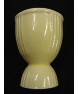 Vintage China Double Egg Cup Off White with Vertical Lines Ribbed - $19.79
