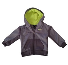 Nike Pullover Hoodie Infant Boys Size 12M DRI-FIT Zip Up Swoosh Logo - £7.90 GBP