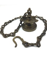 Decorative Brass Diya Aarti Deepak Lamp Puja Offering Handcrafted  -Chai... - $1,293.57 MXN