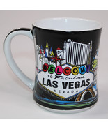 Las Vegas Coffee Mug Welcome To Fabulous Las Vegas Nevada 3D Tea Cup Bla... - $12.55