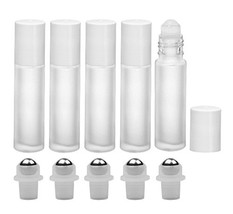 Perfume Studio Set of White Frosted Glass Roll On Bottles with White Caps and In - £9.54 GBP