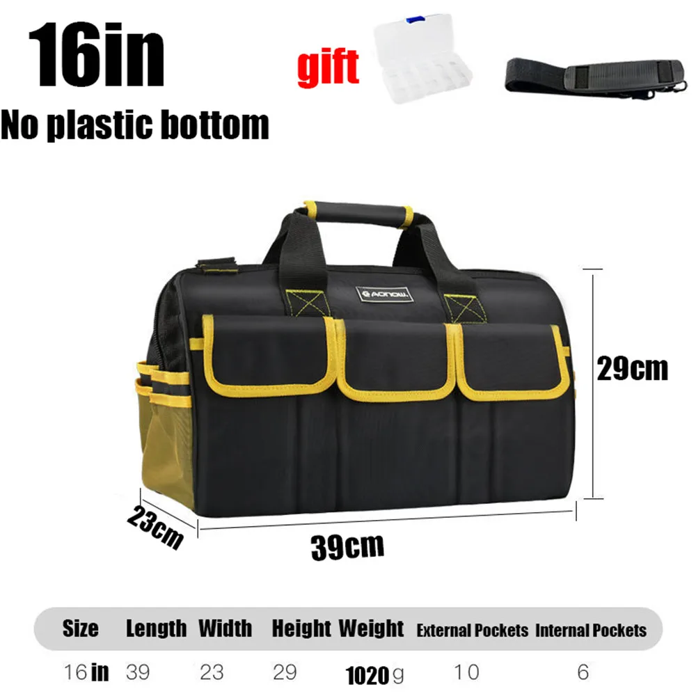 2023 Yellow 14/16/18/20in Tool Bag Electrician Bag 1680D Ox Waterproof Wear-Resi - £65.25 GBP
