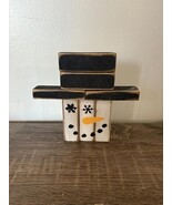 Wooden Snowman Decorative Blocks - Holiday Seasonal Props - $10.95 CAD