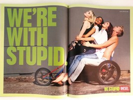 2010 Diesel Clothing We&#39;re With Stupid Spanish Espanol Colombia Two Page... - $6.64